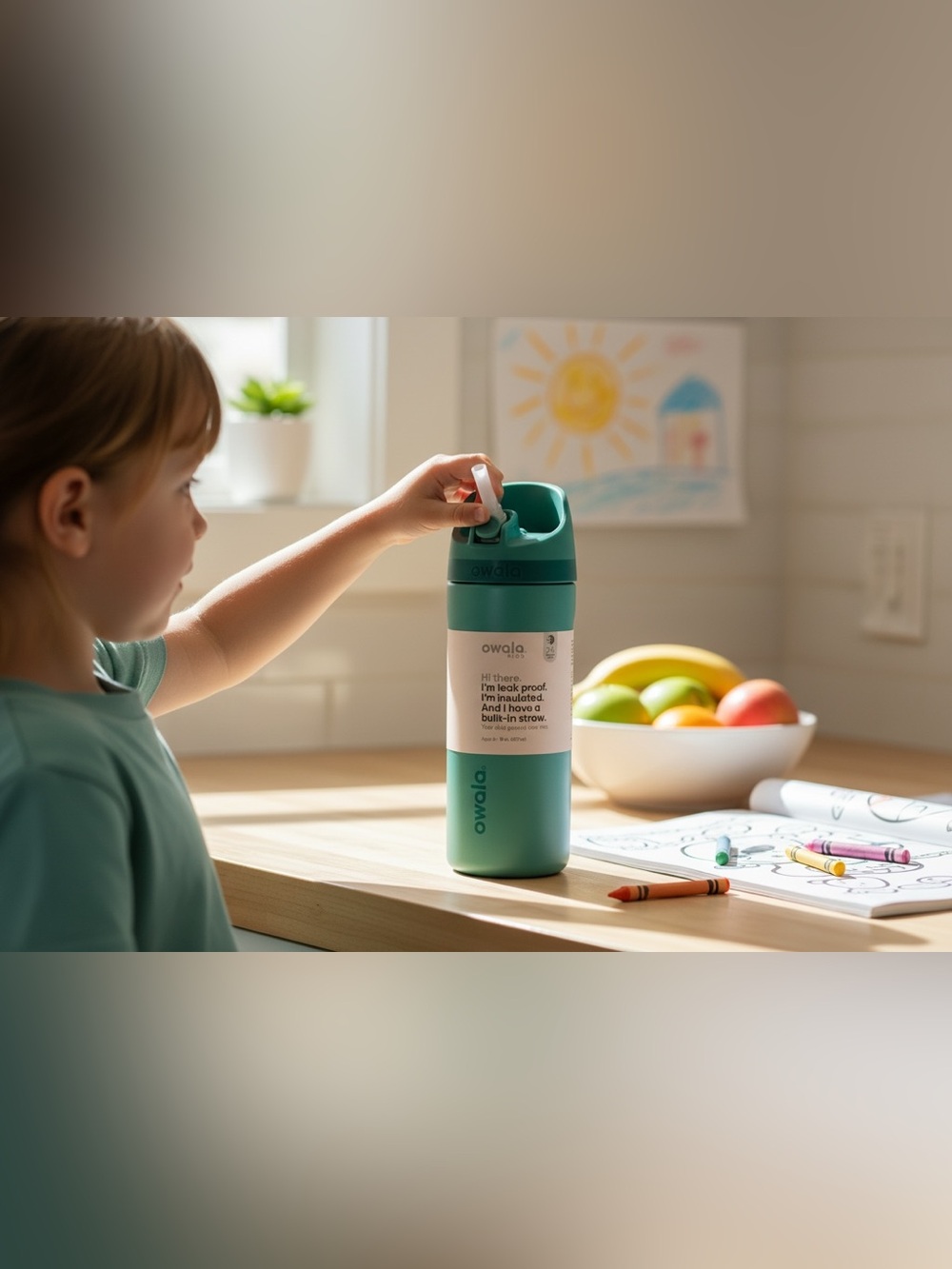 Owala FreeSip Kids water bottle, brand new